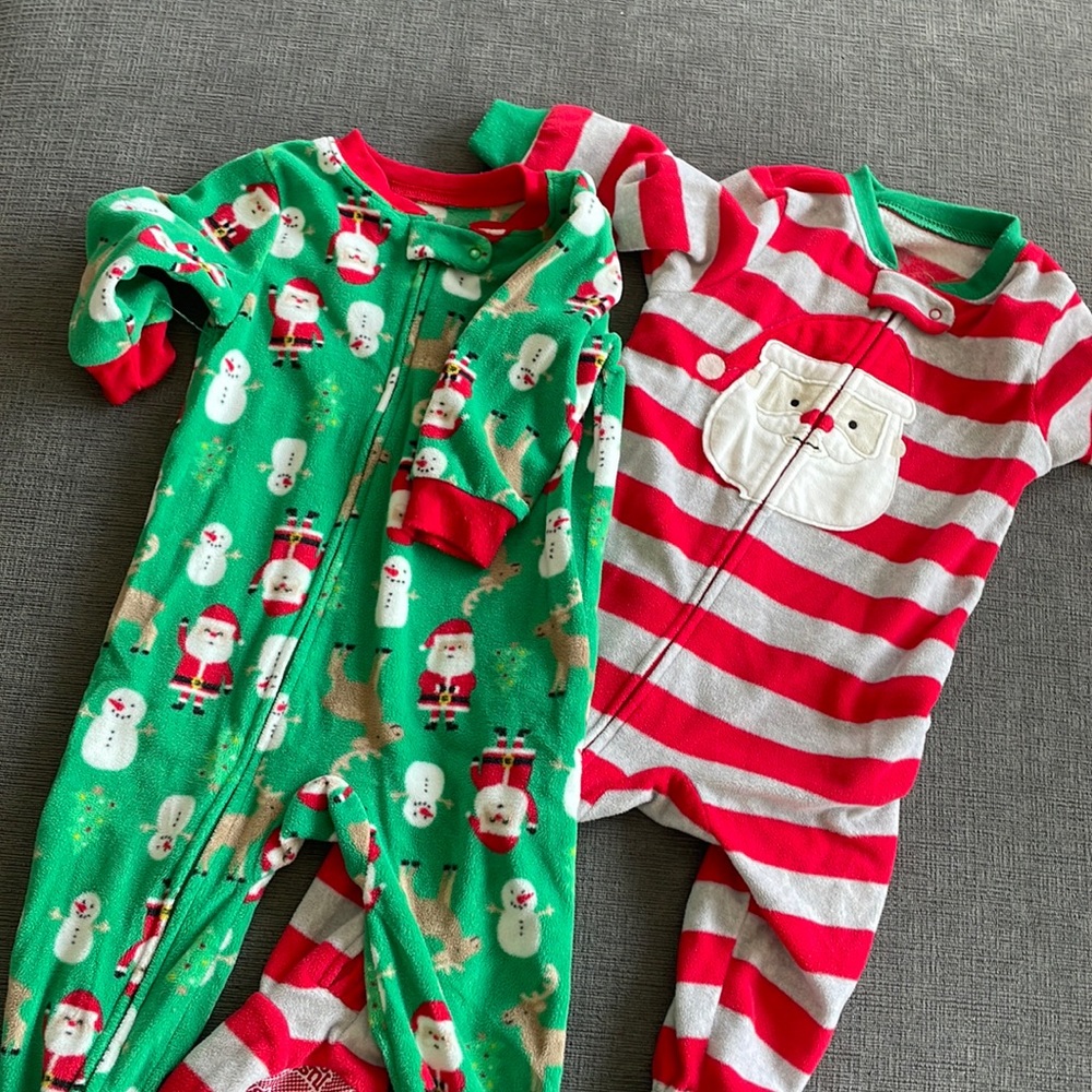 Carters Christmas footsie pajamas!